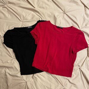 Set of 2 Tight Cropped Tees